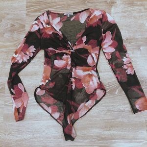 New Mesh Floral Bodysuit